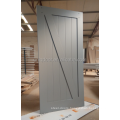 Single panel white sliding barn door with sliding door hardware